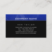 Abstract Visitekaartje Blue Hi-Tech (Achterkant)