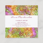 Abstract Visitekaartje Glitter Stars Square (Achterkant)