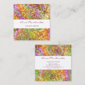 Abstract Visitekaartje Glitter Stars Square (Voorkant / Achterkant)