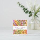 Abstract Visitekaartje Glitter Stars Square (Staand voorkant)