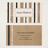 Abstract visitekaartje in bruin, zwart en wit (Voorkant /achterkant)