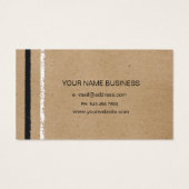 Abstract visitekaartje in bruin, zwart en wit (Achterkant)
