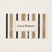 Abstract visitekaartje in bruin, zwart en wit (Voorkant)