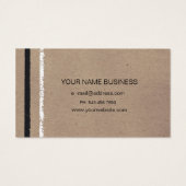 Abstract visitekaartje in bruin, zwart en wit (Achterkant)