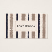 Abstract visitekaartje in bruin, zwart en wit (Voorkant)