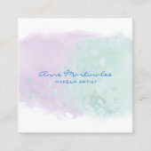 Abstract Visitekaartje Lavender en Aqua Square (Voorkant)