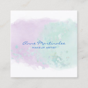 Abstract Visitekaartje Lavender en Aqua Square