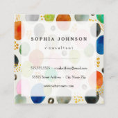 Abstract Visitekaartje met goudglitterkunst (Achterkant)