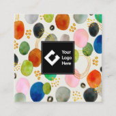 Abstract Visitekaartje met goudglitterkunst (Voorkant)