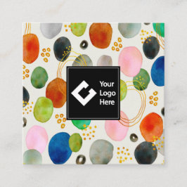 Abstract Visitekaartje met goudglitterkunst