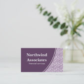 Abstract Visitekaartje met kriebels, Violet (Staand voorkant)