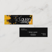 abstract visitekaartje met zwarte sinaasappels (Voorkant / Achterkant)