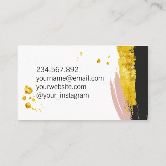 Abstract Visitekaartje penseelstreek (Achterkant)