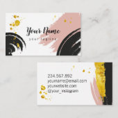 Abstract Visitekaartje penseelstreek (Voorkant / Achterkant)