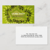 Abstract Visitekaartje van kiwi-vruchten - voeding (Voorkant / Achterkant)