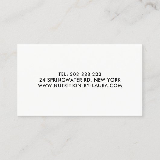 Abstract Visitekaartje van kiwi-vruchten - voeding (Achterkant)