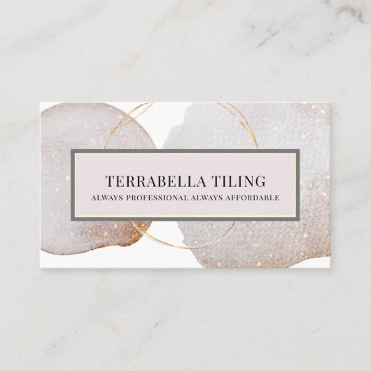 Abstract Visitekaartje voor het aanbrengen van vlo (Voorkant)