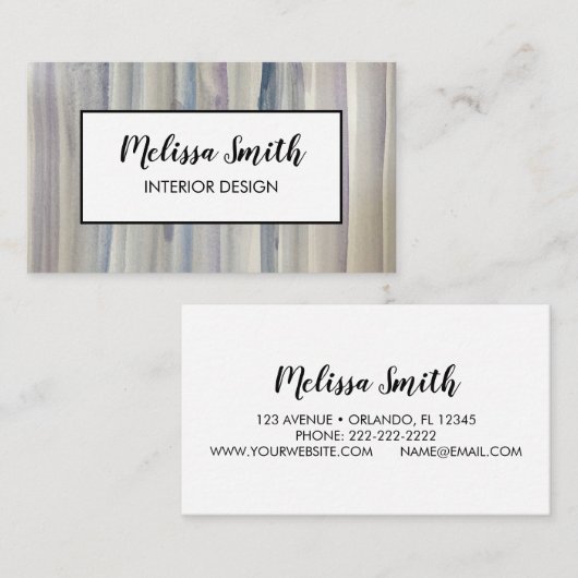 Abstract Visitekaartje voor waterbandontwerp (Voorkant / Achterkant)