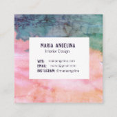 Abstract visitekaartje waterverf (Achterkant)