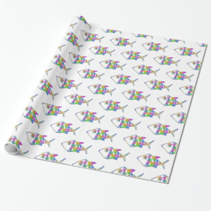 Abstract vispatroon cadeaupapier