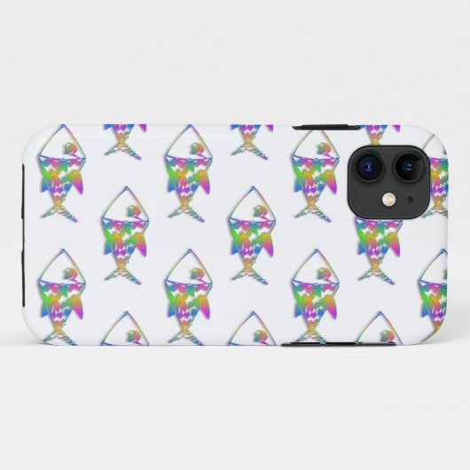 Abstract vispatroon Case-Mate iPhone case (Achterkant (horizontaal))