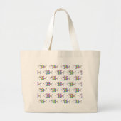 Abstract vispatroon grote tote bag (Voorkant)