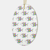 Abstract vispatroon keramisch ornament (Links)