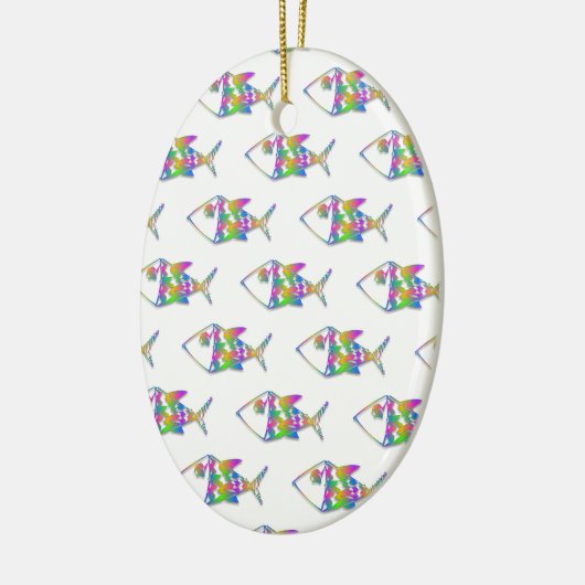 Abstract vispatroon keramisch ornament (Links)