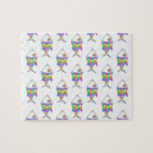 Abstract vispatroon legpuzzel (Horizontaal)