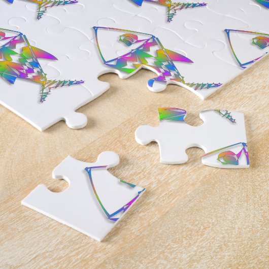 Abstract vispatroon legpuzzel (Zijkant)