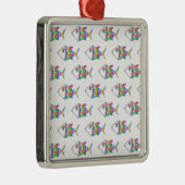 Abstract vispatroon metalen ornament (Rechts)