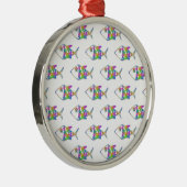 Abstract vispatroon metalen ornament (Rechts)