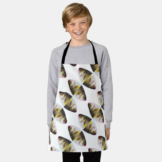 Abstract vispatroon schort (Gedragen)