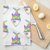 Abstract vispatroon theedoek (Quarter Fold)