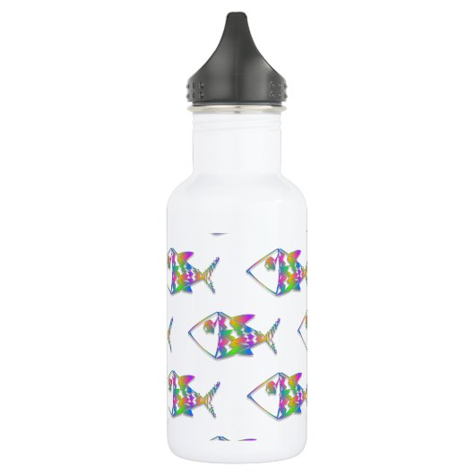 Abstract vispatroon waterfles  (Links)