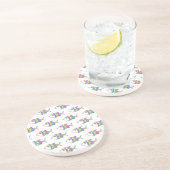 Abstract vispatroon zandsteen onderzetter (Zijkant)