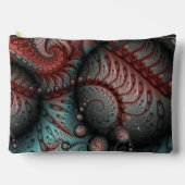 Abstract Vivid Fantasy Fractal Art Brown Blue Etui (Voorkant)