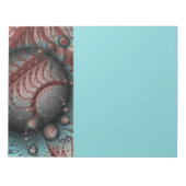Abstract Vivid Fantasy Fractal Art Brown Blue Notitieblok (Voorkant)