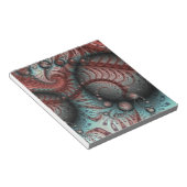 Abstract Vivid Fantasy Fractal Art Brown Blue Notitieblok (Schuin)