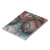 Abstract Vivid Fantasy Fractal Art Brown Blue Notitieblok (Linkerzijde)