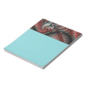 Abstract Vivid Fantasy Fractal Art Brown Blue Notitieblok (Linkerzijde)