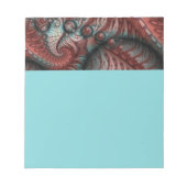 Abstract Vivid Fantasy Fractal Art Brown Blue Notitieblok (Voorkant)