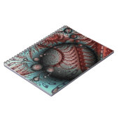 Abstract Vivid Fantasy Fractal Art Brown Blue Notitieboek (Linkerzijde)