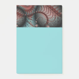 Abstract Vivid Fantasy Fractal Art Brown Blue Post-it® Notes