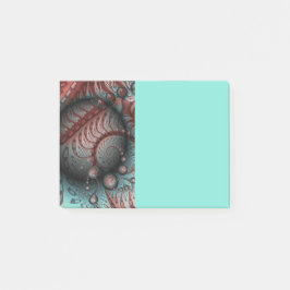 Abstract Vivid Fantasy Fractal Art Brown Blue Post-it® Notes