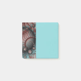 Abstract Vivid Fantasy Fractal Art Brown Blue Post-it® Notes