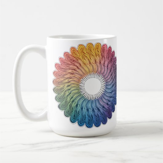 Abstract vivid mug koffiemok (Links)