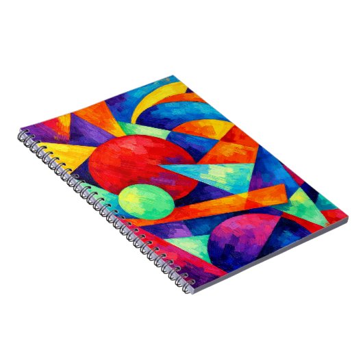 Abstract vivid mug notitieboek (Rechterzijde)