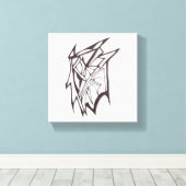 Abstract Vivid Wave Canvas Afdruk (Insitu (Houten vloer))