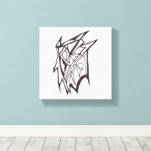 Abstract Vivid Wave Canvas Afdruk (Insitu (Houten vloer))